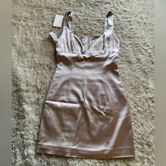 sachin and babi light blue dress Champagne Satin Dress